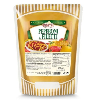 Pepper fillets in sunflower oil, DEMETRA, 700 g